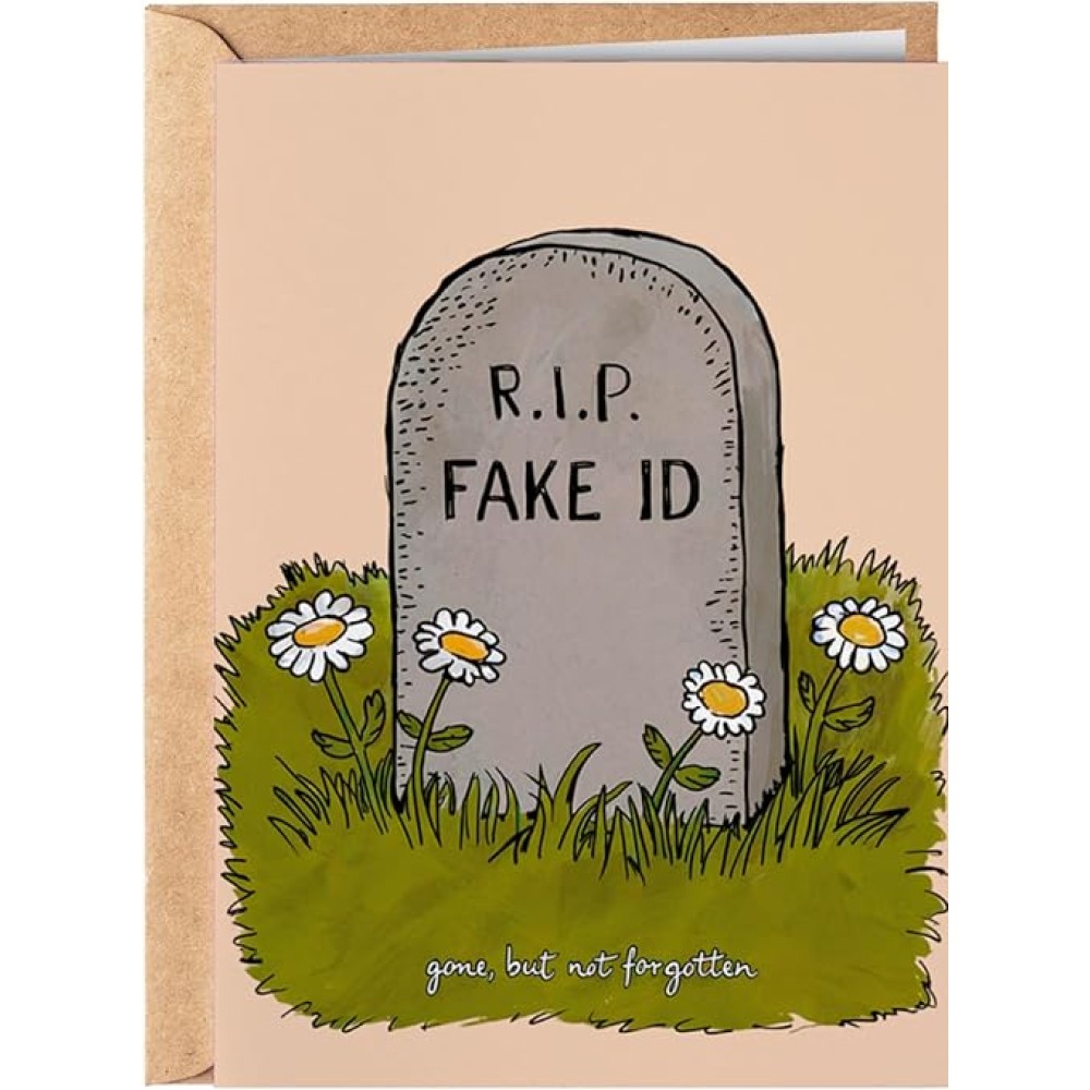 RIP Fake ID Greeting Card